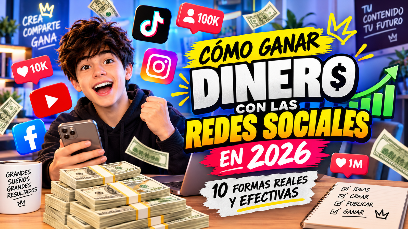 Cómo ganar dinero con las redes sociales en 2026